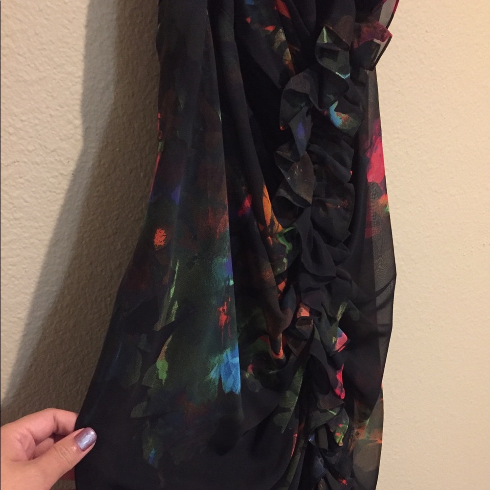 H&M Ruched Ruffle Dress in MultiColor - Picture 4 of 6